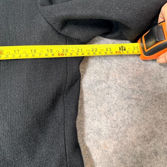 Black Rivet Pea Coat Mens Wool Blend Button Front Layered Warm Lined Size Small - Picture 12 of 13